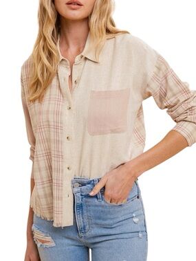 Hem & Thread Just Peachy Button Top
